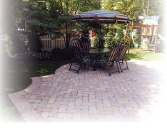 Outdoor Brick Patio Deck